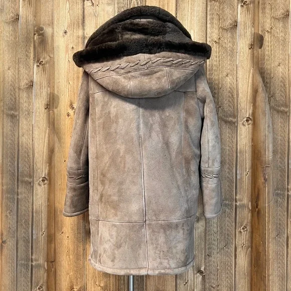 Vintage Furella Helsinki Fur Heavy Winter Coat Suede Leather - Picture 4 of 10